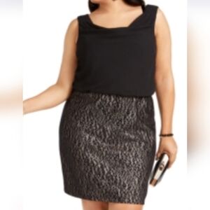 NWT BCX PLUS SIZE Elegant Black and Gold Women's Skirt